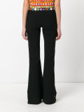 mirror embroidered flared trousers