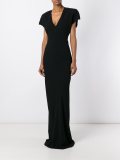 long shoulder pad dress