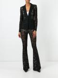 lace flared trousers