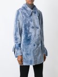 double breasted shearling coat