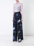 antique rose print palazzo trousers