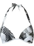 printed triangle bikini top