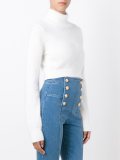 cropped roll neck jumper