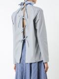 'Thin Stripe Longsleeved Open Back' shirt