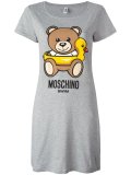 bear print T-shirt dress