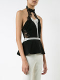lace insert halter top 