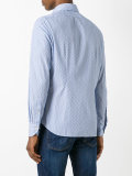 geometric print button-up shirt