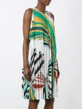 geometric print pleated dress
