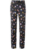 pansy print track pants