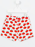 apple print shorts