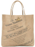 logo print shopping bag