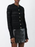 button down striped cardigan