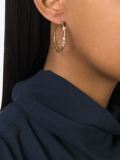 nugget hoop diamond earrings