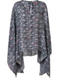 'Smoke' cape blouse 