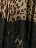 leopard print pleated skirt