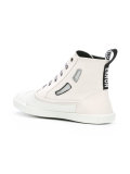 panelled hi-top sneakers