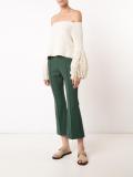 flared cropped trousers