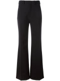 welt pockets flared trousers