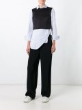 high-rise elasticated waistband trousers