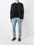 printed tapered trousers