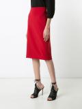 high-rise straight skirt