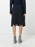 pleated front pencil skirt