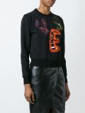 beaded patch sweatshirt 