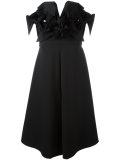 ruffle detail flared dress