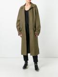 open mid leather coat