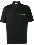 embroidered oversized polo shirt