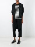 drop-crotch cropped trousers