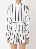striped panelled blazer