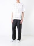 woven check T-shirt