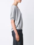 knitted V-neck T-shirt