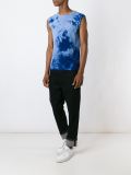 bleached effect sleeveless top