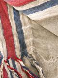 striped frayed scarf