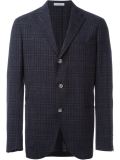 plaid single-breasted blazer
