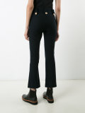 buttoned high-waisted trousers