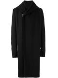 off centered hooded coat