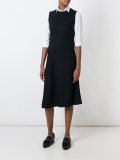 pinstripe asymmetric skirt dress