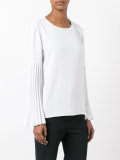 pleated sleeve blouse