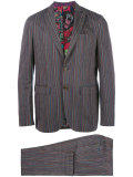 striped two-piece suit