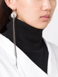 hanging eye medallion earrings