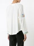 embroidered sleeves blouse