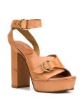 buckled platform sandals