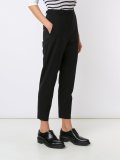 high-waisted tailored trousers