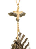 bird feather pendant necklace