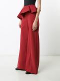 wide-legged peplum trousers