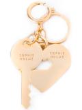 key & heart keyring
