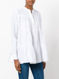 gathered detail buttoned blouse